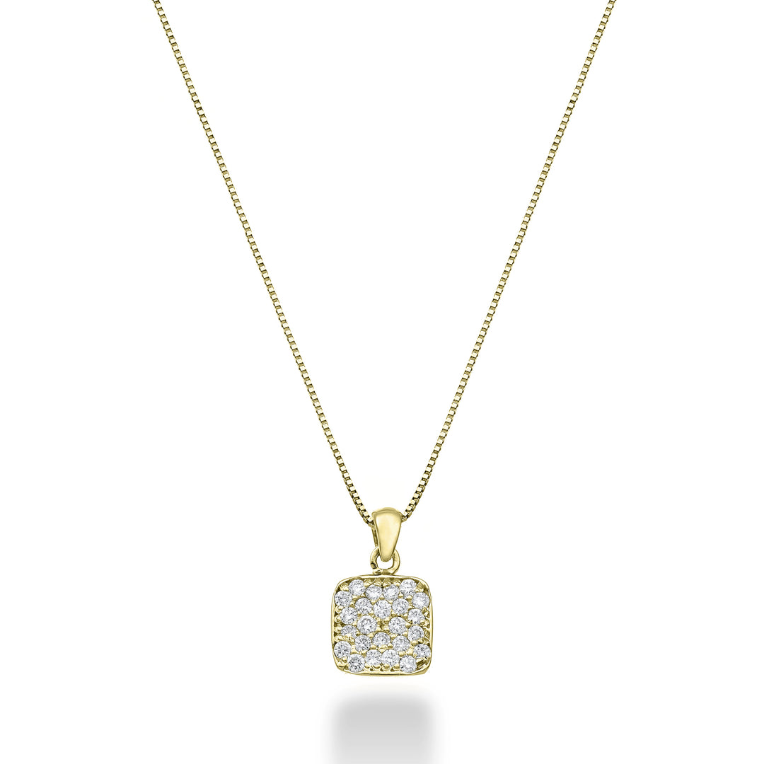 Nihama cl 18k čtvercové 0,12ct žluté zlato ND5164O1BR012