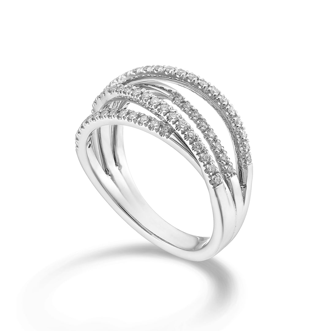 Golay diamantring fire rækker hvidguld AMF7773DB-25353110004