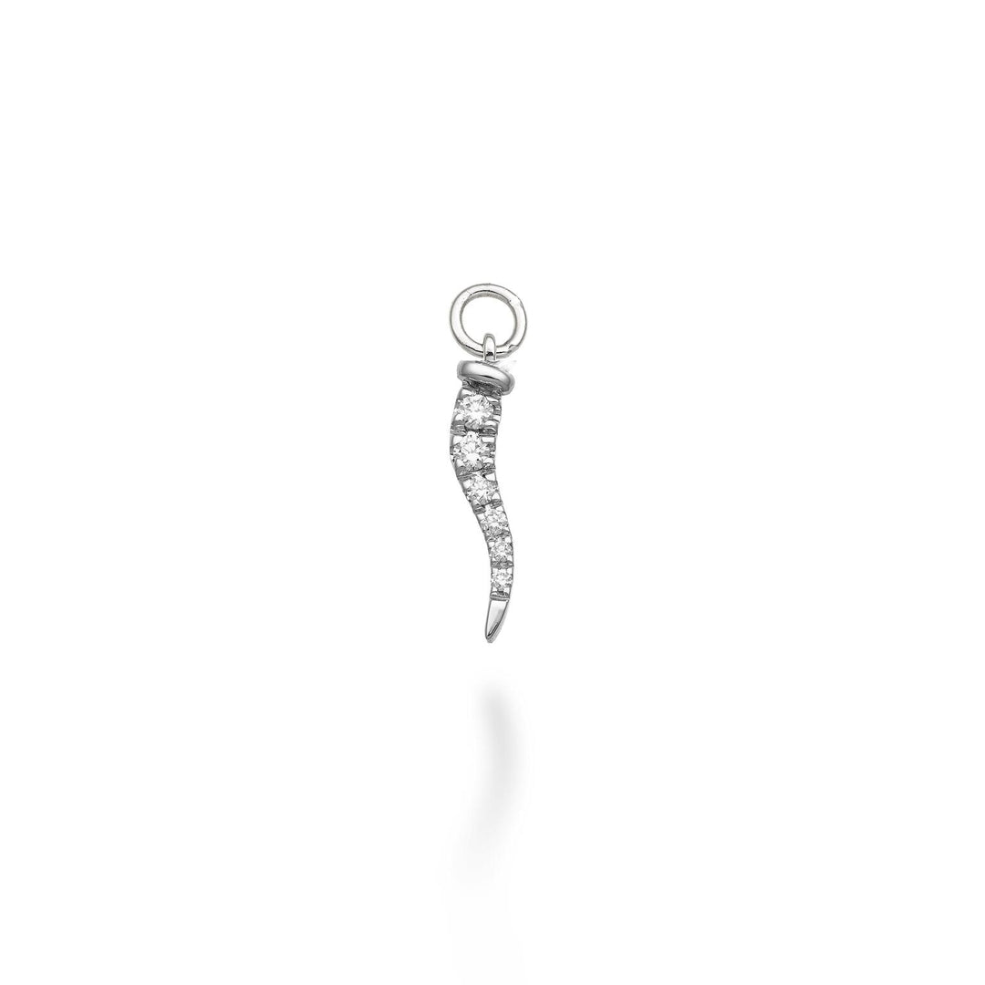 World Diamond Groupin pieni croissant-koru 18k ct.0,06 g vs valkokulta GCH219DIO4