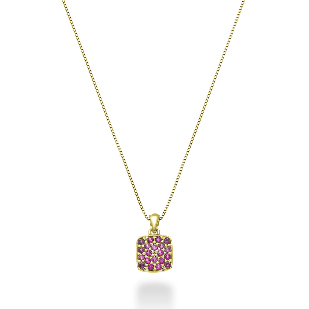 Nihama cl 18k čtvercové rubíny 0,12ct žluté zlato ND5164O1RBR