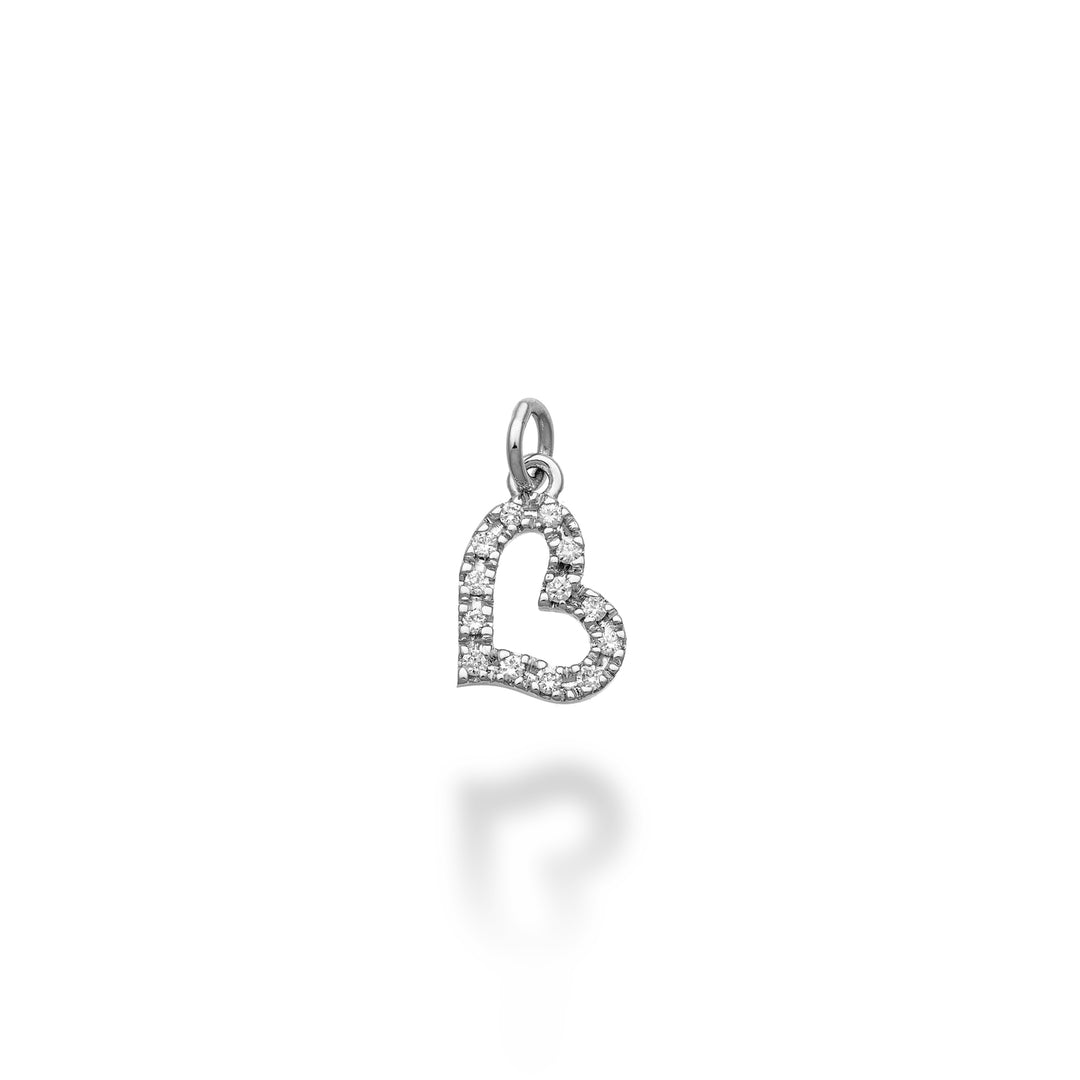 World Diamond Group litet brett hjärta hänge 18k ct.0,06 g vs vitguld GPEN211DIO4