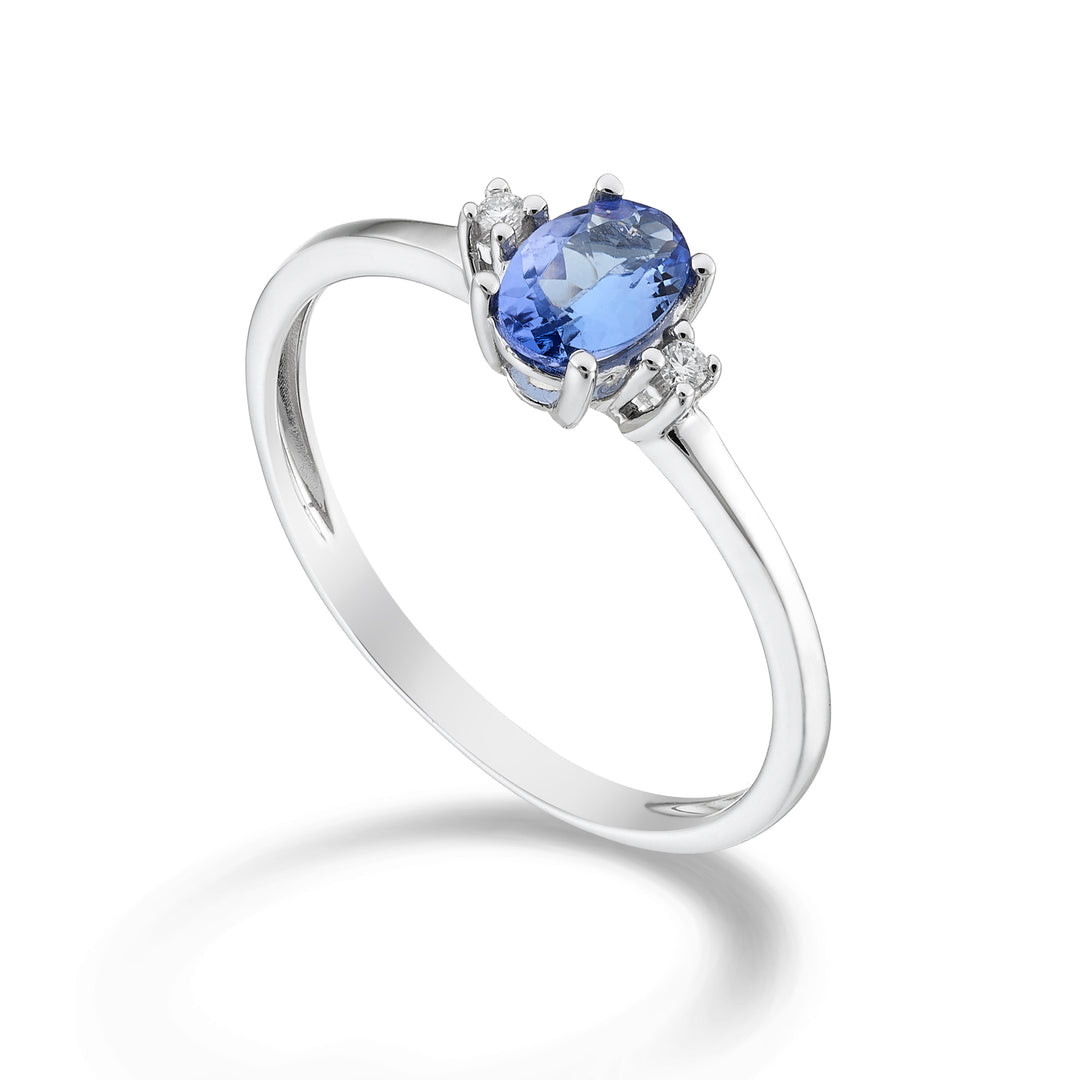 Nihama og 9k tanzanite n. oval 6x4 ct.0,38 diam. 0,02 ct NA5072R4TZN
