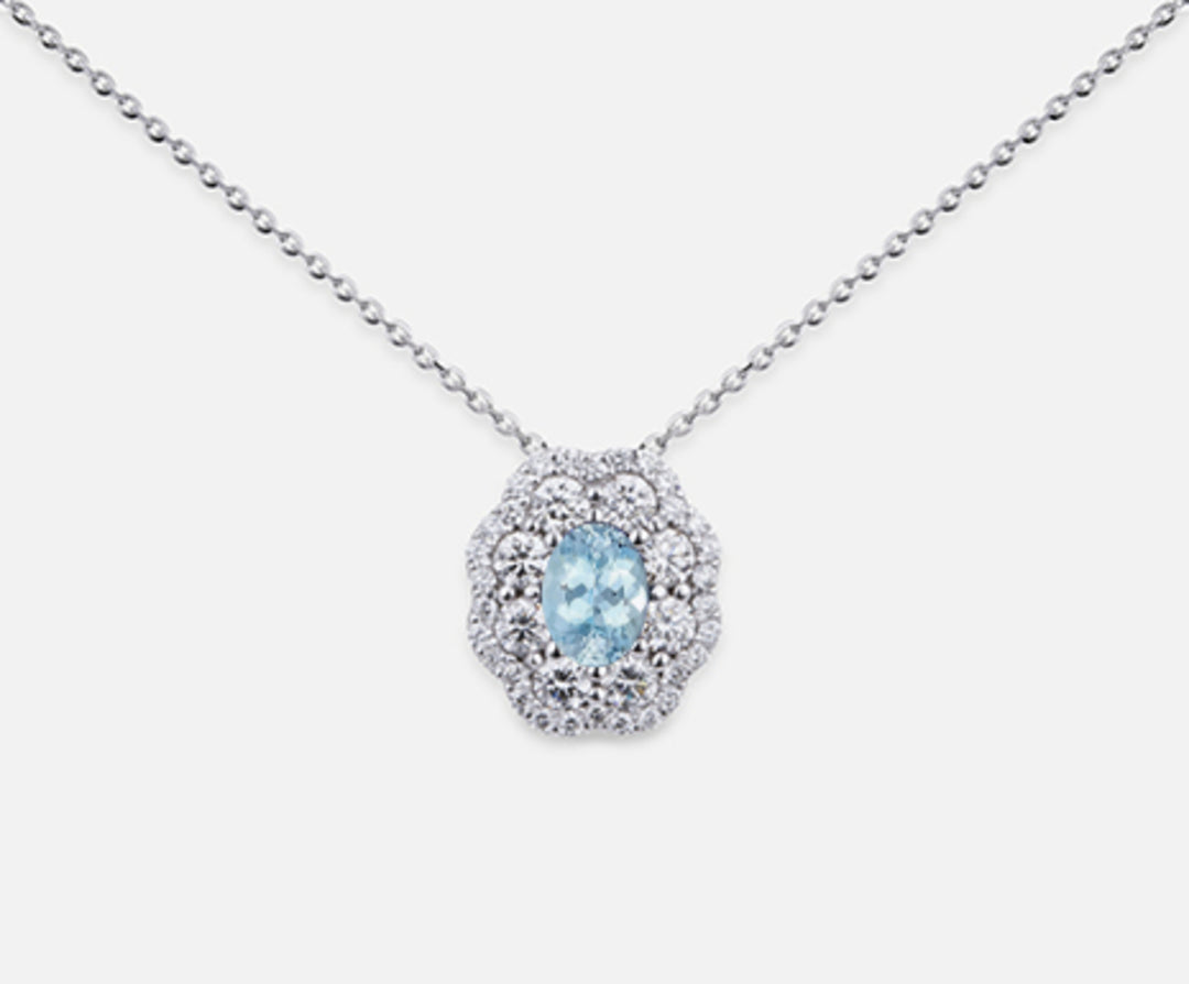 Mikiko cl 18k acquamarina ovale 6x4 ct.0,30 dia ct.0,63 MD5057O4AM