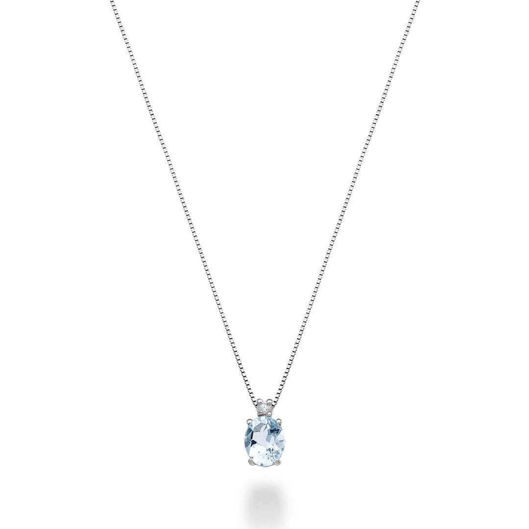 Mikiko cl 9k soikea akvamariini 4x3 ct.0,14 halk. ct.0,01 MD5180R4AM