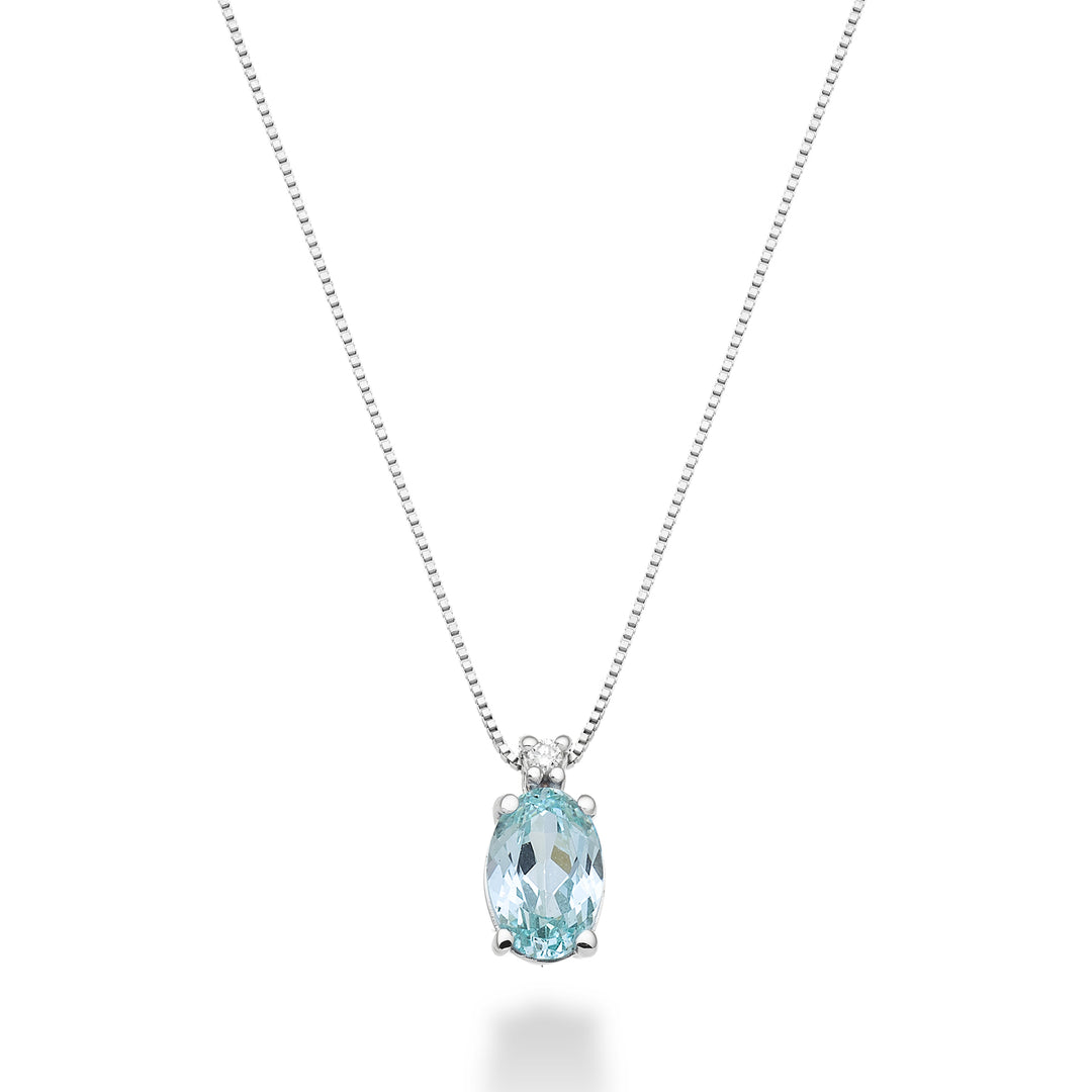 Mikiko cl 18k oválný paraiba turmalín 7x5 ct.0,80 pr. ct.0,015 MD5035O4PAR
