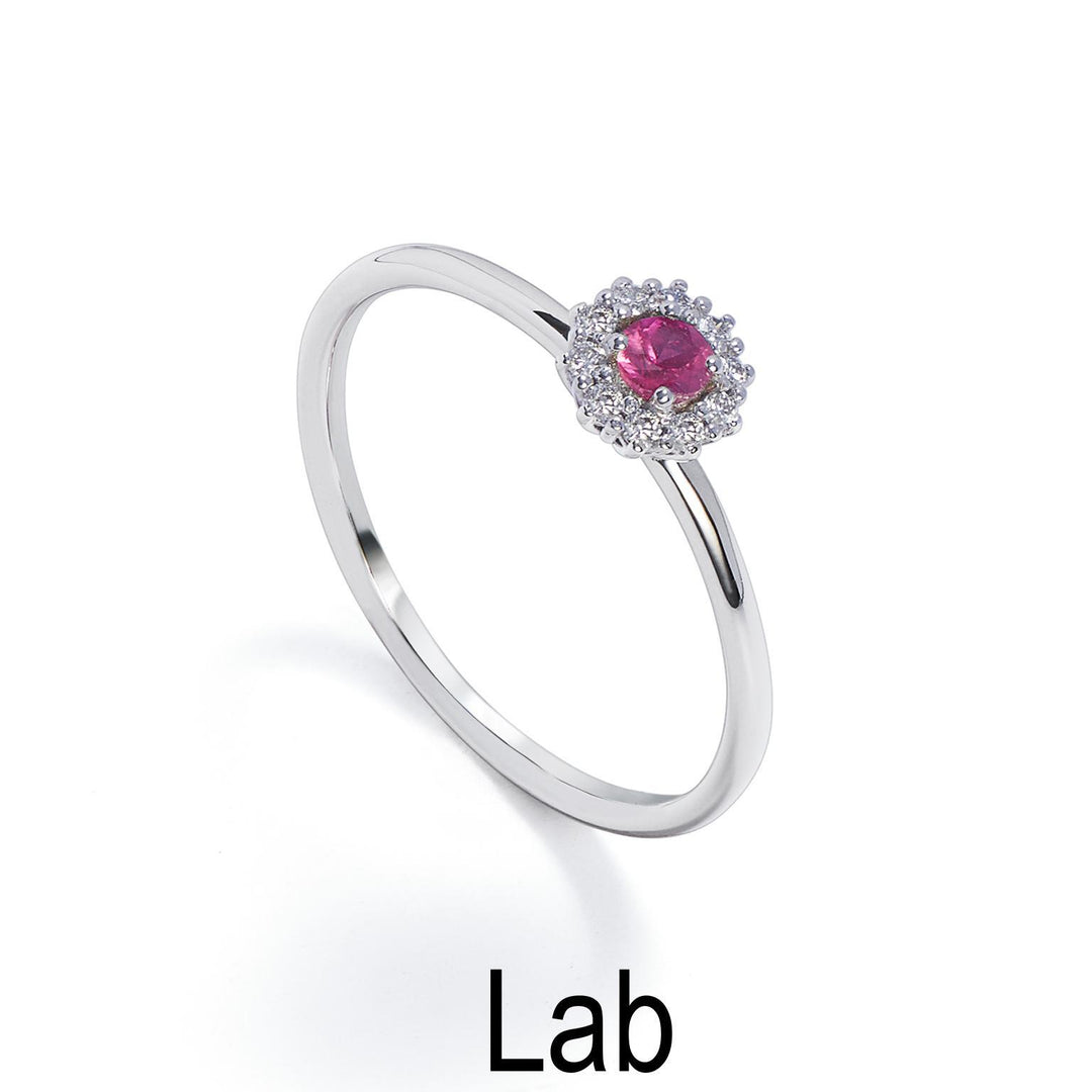 Mikiko, ein 18-Karat-Rubin-Labor-ct.0,12-Durchmesser. 0,07 ct Größe 2 MA5140O4RBL012
