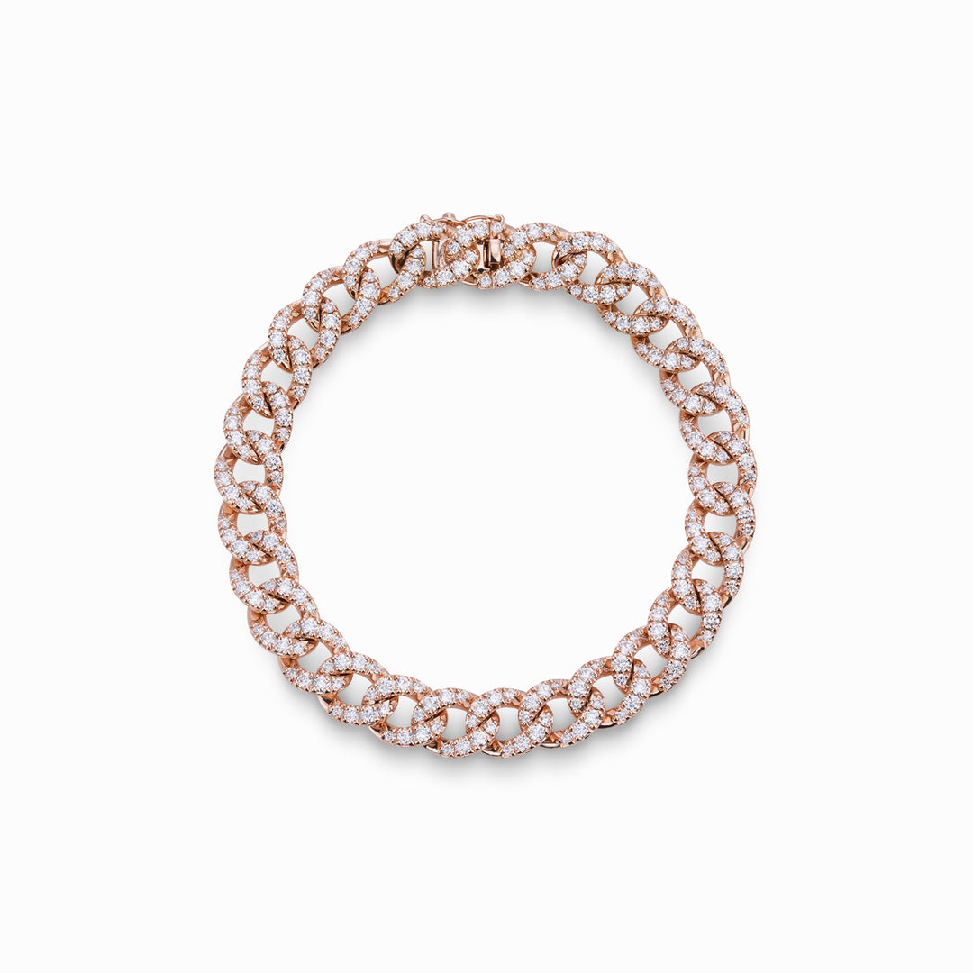 Golay large groumette armband all pave&