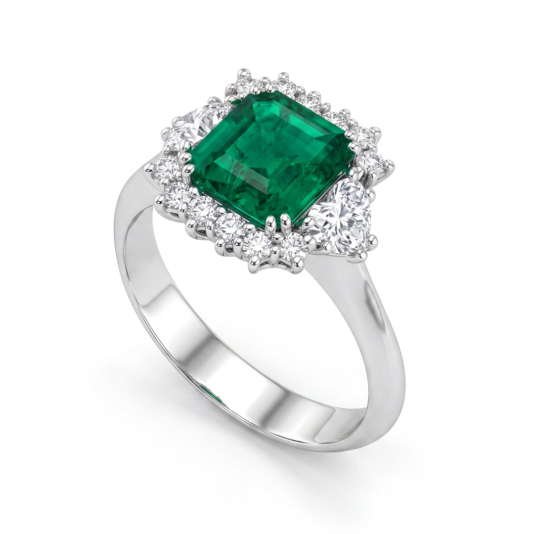 Ring der World Diamond Group mit Diamanten und Smaragden APU448DISM-20364110006