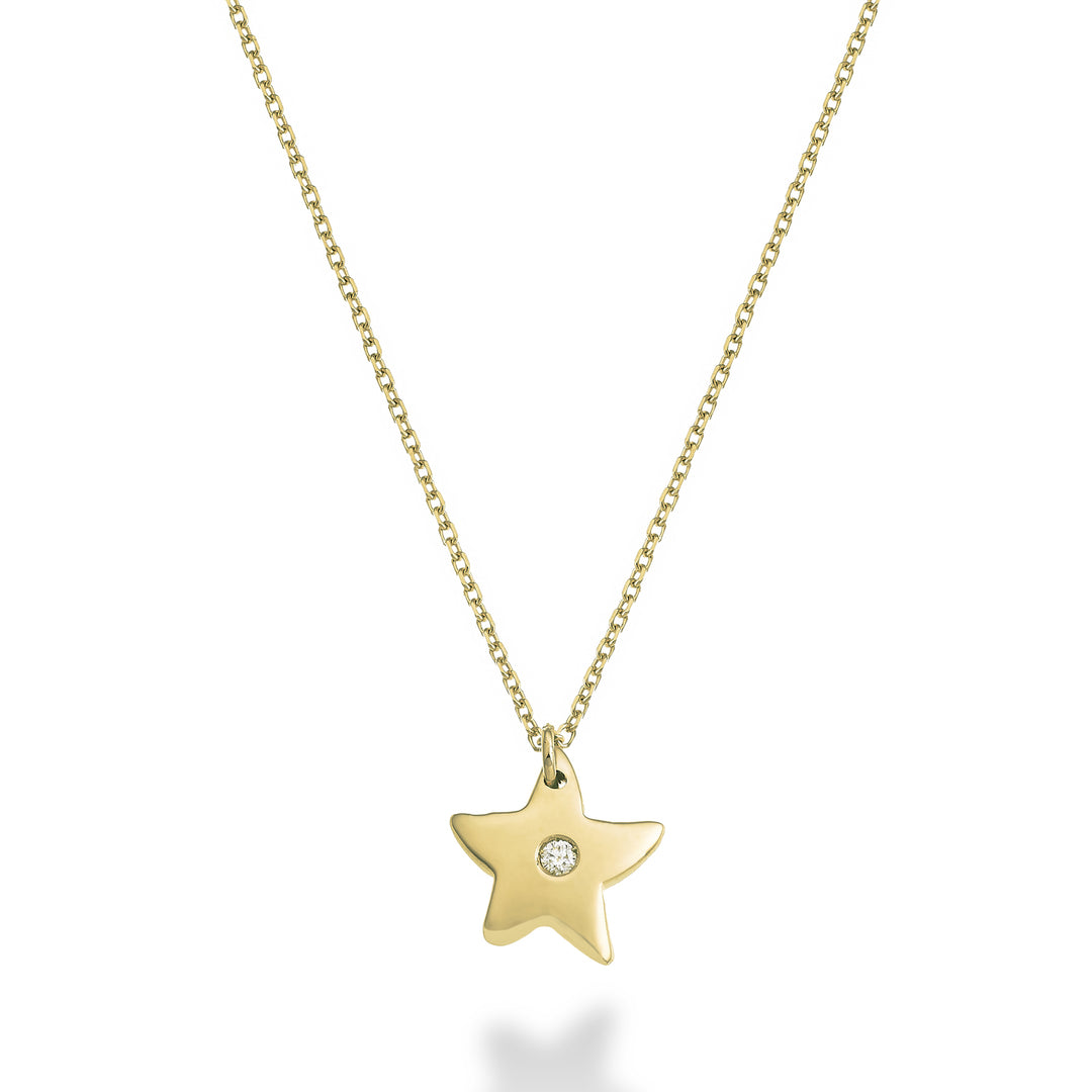 Mikiko cl 18k meritähti 0,01 ct keltakulta MD5138O1BR001