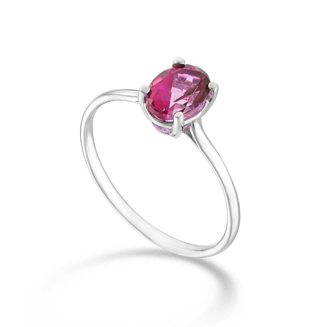 Mikiko ένα οβάλ ροζ τοπάζι 18 καρατίων 7x5 ct.0,80 MA5171O4TPPK