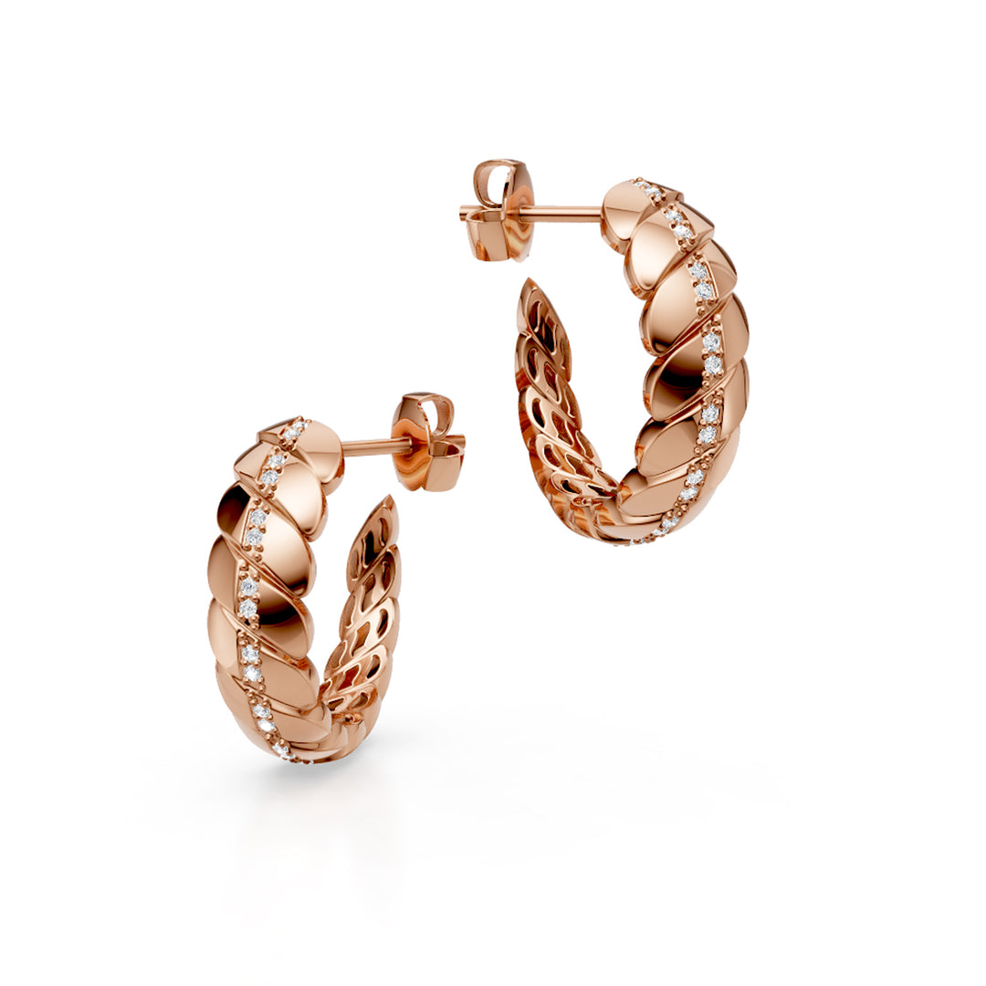 Golay 1 række swing øreringe i rosa guld, diameter 20mm OD001DI1R20-24094110162