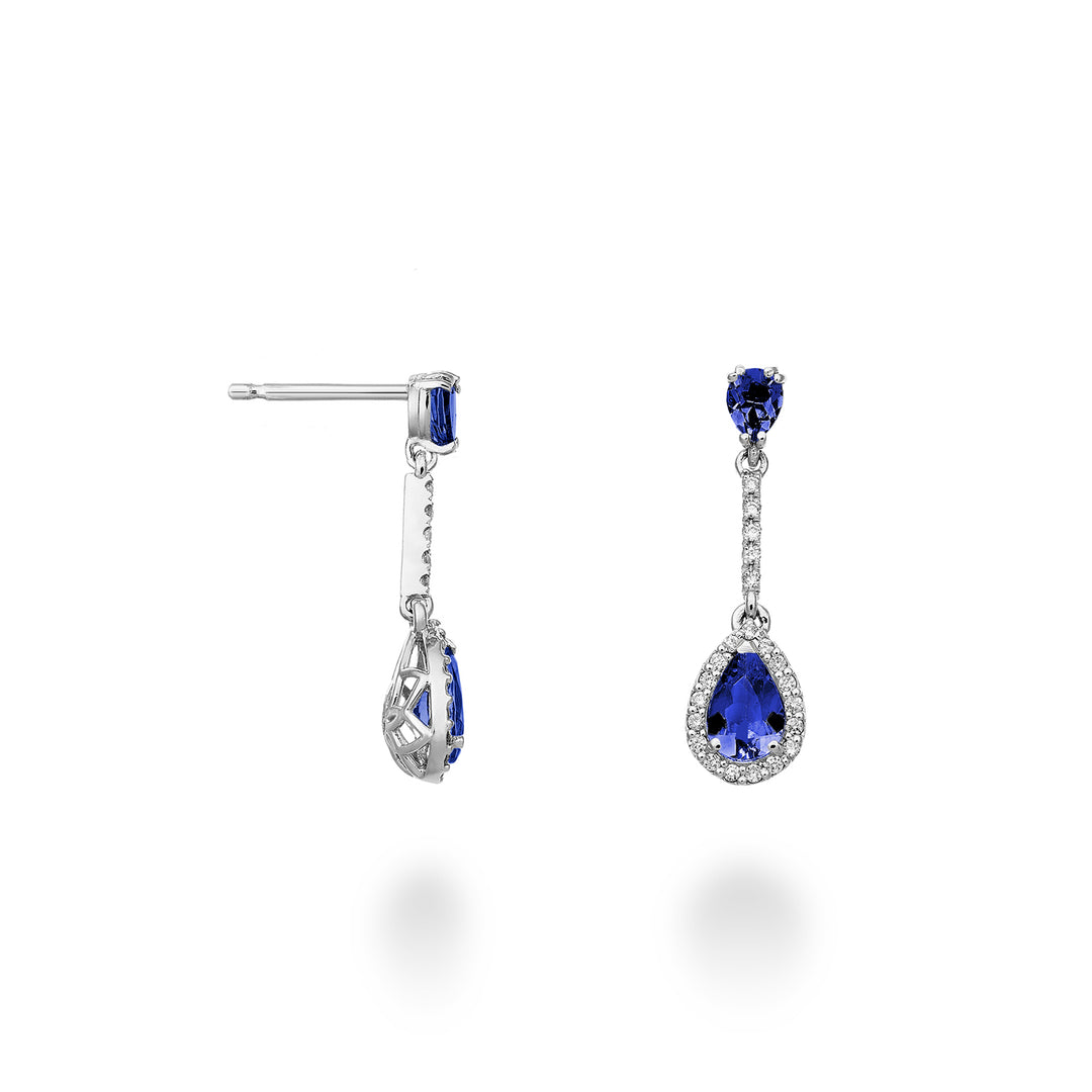 Golay tanzanite øreringe drop contour og barr dia OCLC199DTZP46-23061110062