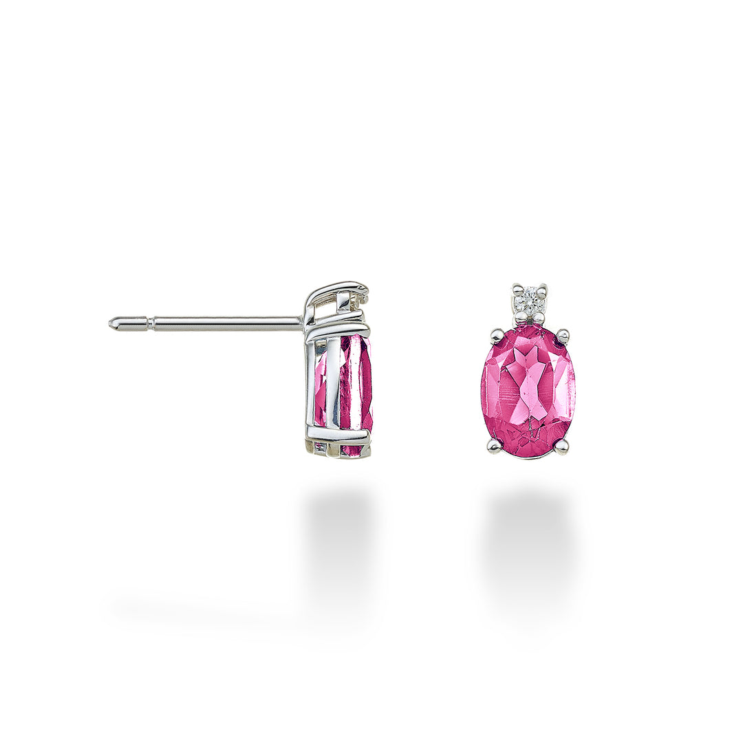 Mikiko or 18k oval pink topaz 7x5 ct.1,60 diam. ct.0,03 MO5024O4TPPK