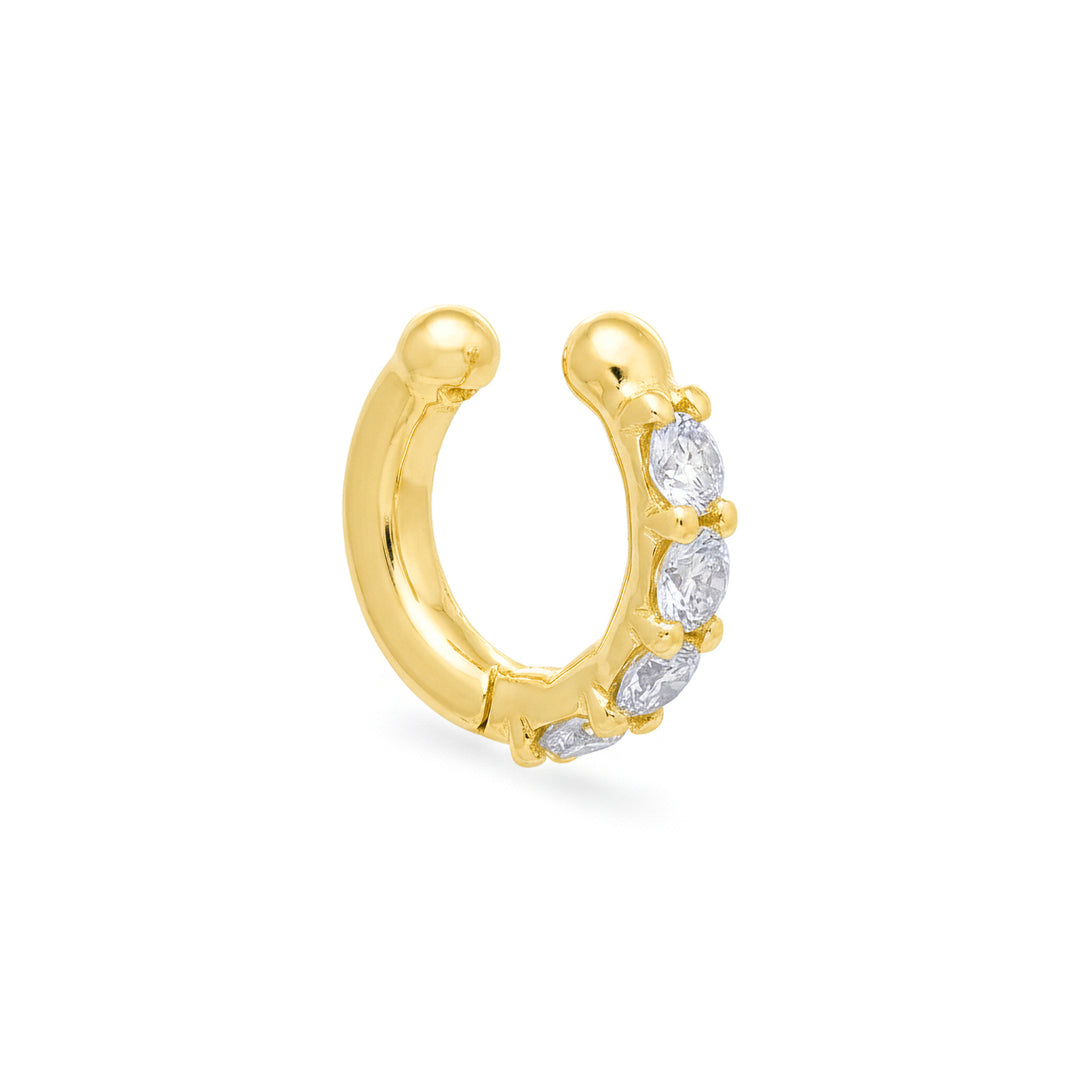 Mikiko o ear cuff spring 9kt con cuatro lab g.d. en oro amarillo MXDOEC781R1BI032