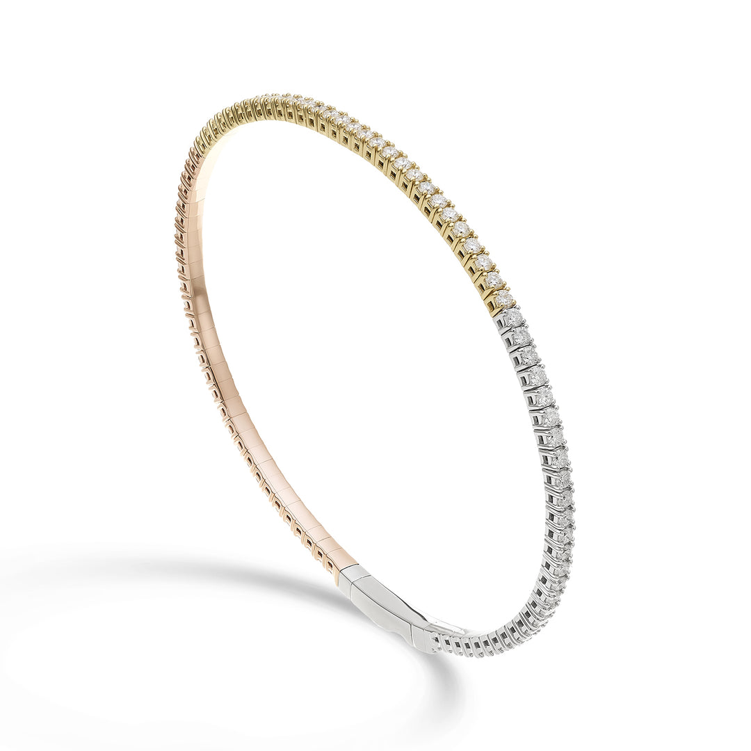 Golay br 18k Tennis Flex Durchm. 1,57 ct Gelb-/Rosa-/Weißgold 17 cm GBFLEX002DIO7