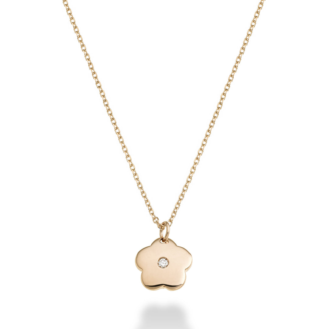 Mikiko cl 18k kwiatek 0,01 ct różowe złoto MD5129O3BR001