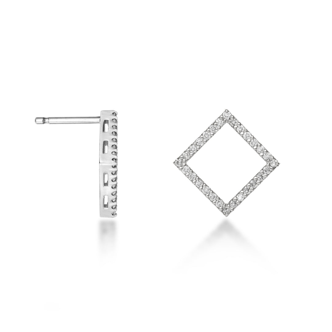 Golay oder 18 Karat rhombusförmige Geometrien Diamanten 0,33 ct Weißgold GOFROMBDIO4
