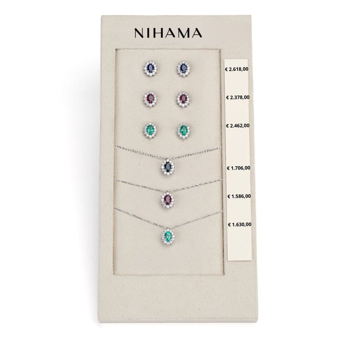 Nihama pachet cl 5048 + sau 5031 9kt oval 7x5 safir, rubin și smarald tr. N.LIGHTBOX.12-T9K