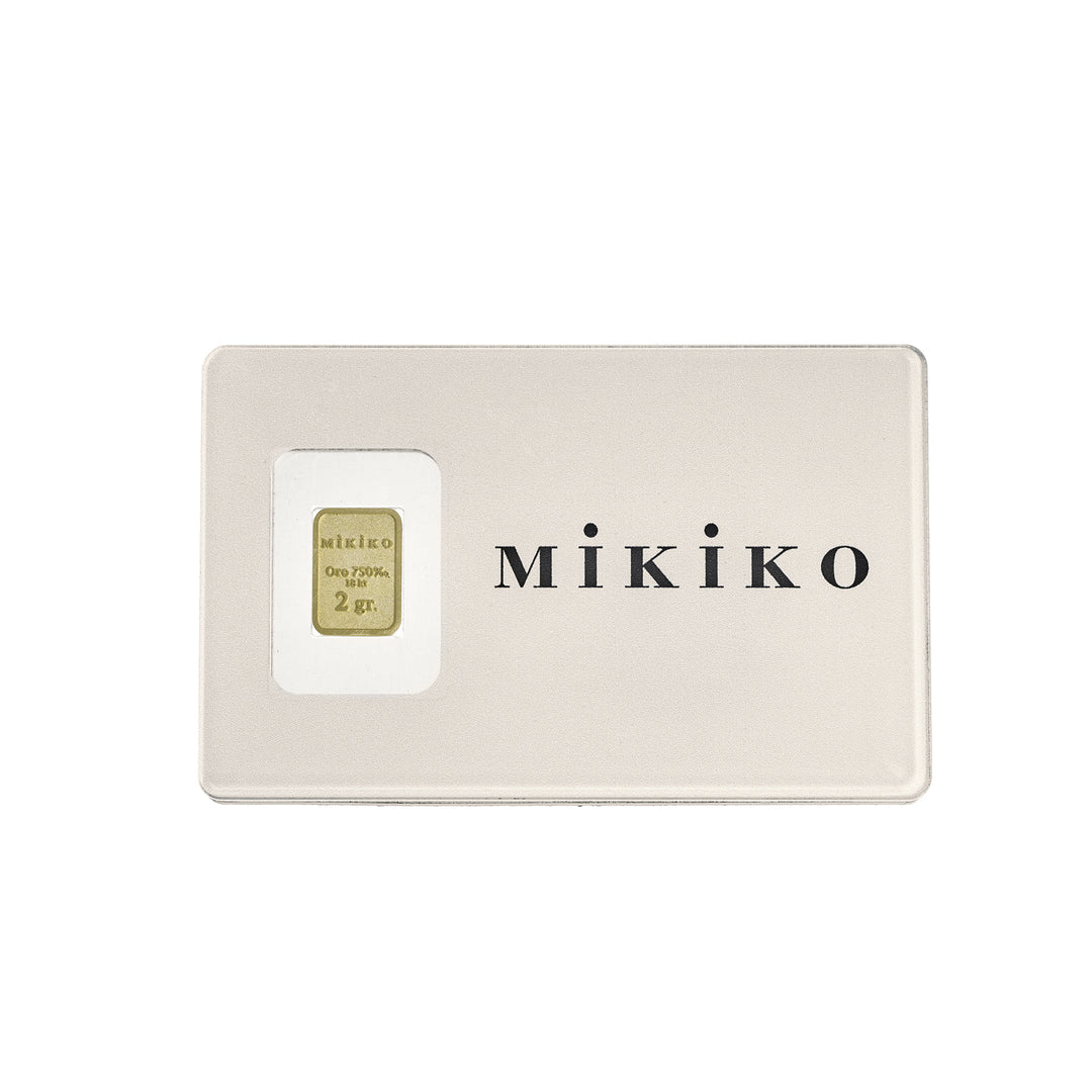 Mikiko blistr 18k zlatá cihla 2 gramy, v mikiko plexi BLTGOLD2G_MK