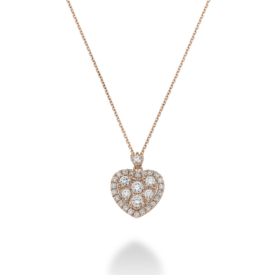 Golay roseguld hjerteform multistone choker GMPC003DIR-23082110007