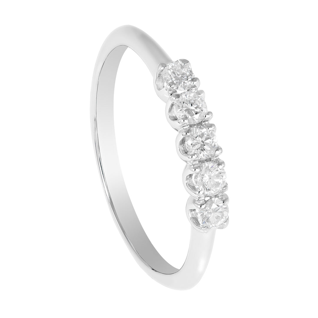 Inel liniar Riviera Golay 5 pietre 0,20 ct AFP1513020-22355110021