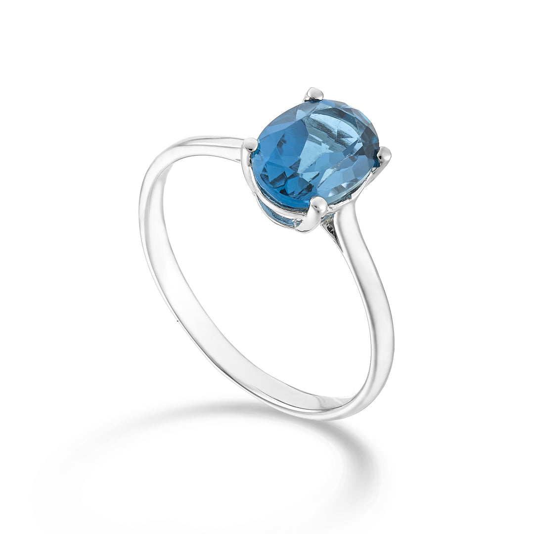 Mikiko, ein 18 Karat ovaler Londoner Blautopas 8x6 ct.1,40 MA5172O4TPBL