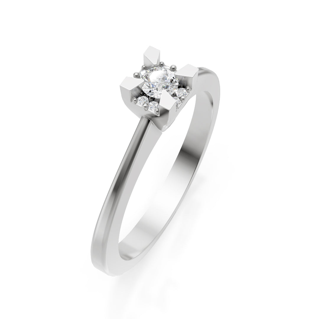World Diamond Group ring diamonds between the prongs shank lis cen.0,18ct ASL00XDI020-24029110080