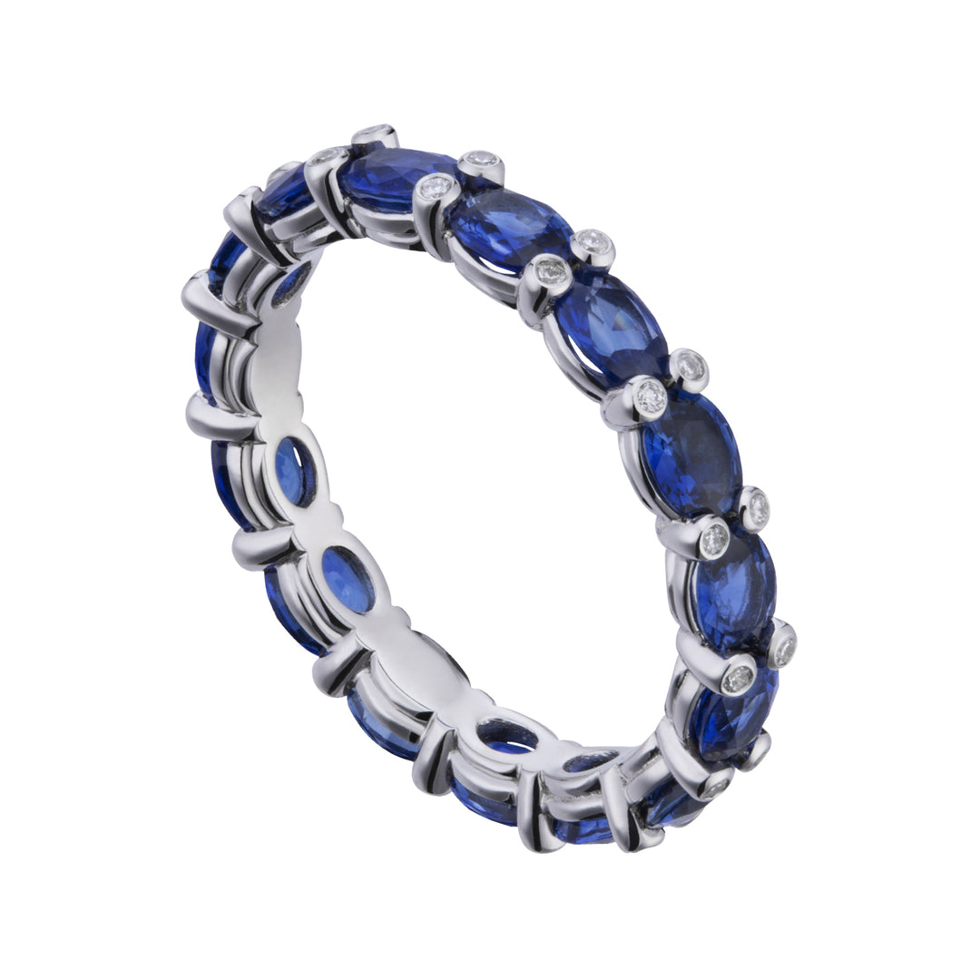 Golay gyrodito ring with 4x3 oval sapphires and diamonds AET073DIZB-22125110038