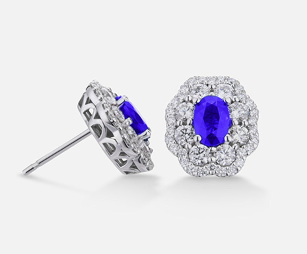 Mikiko nebo 18k tanzanit n. oválný 6x4 ct.0,76 dia ct.1,26 MO5036O4TZN