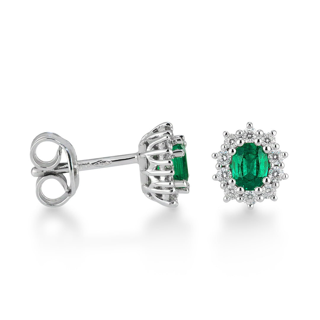 Golay Smaragdohrringe Okt. 4x3 Kontur 10 Diamanten OCLC770DSM43-25322110215
