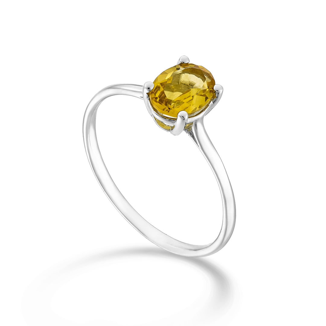 Mikiko 18k soikea sitriini 7x5 ct.0,60 MA5171O4CITR
