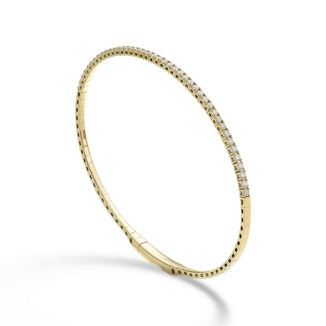 Golay br 18k tenis flex jumătate de tură diam. Aur galben 0,80 ct 17 cm GBFLEX001DIO1