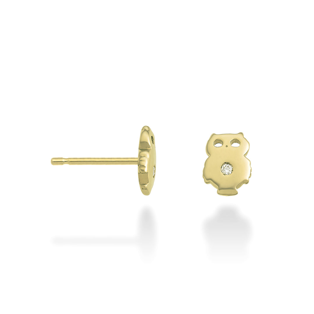 Nihama or 18k owl 0.02 ct yellow gold NO5112O1BR002