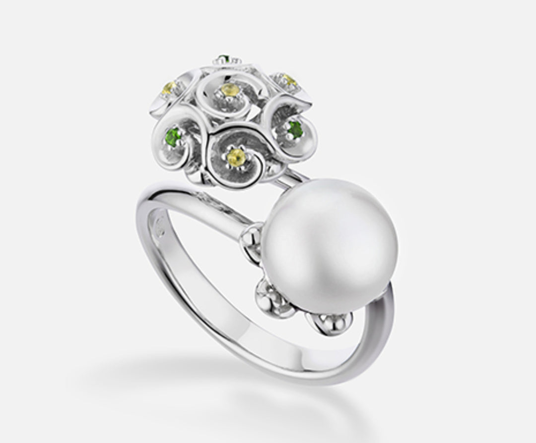Nihama ag925 fw bot 9.5/10 drahokam zelený swarovski NA7178A4VERDE00