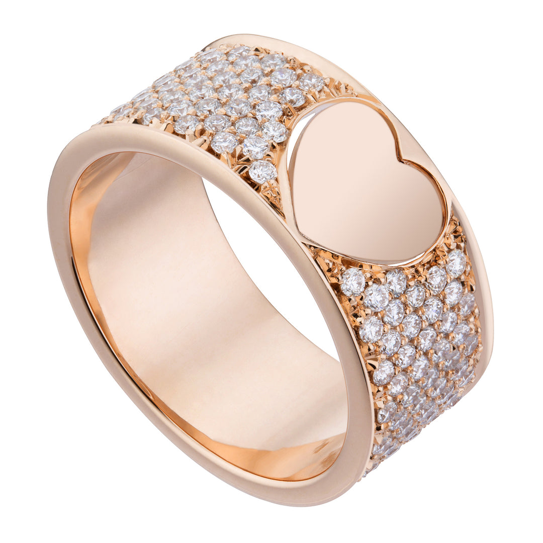 Bague Golay love me coeur bande diamants total ct. 1,95 AFC004DI-18355110044
