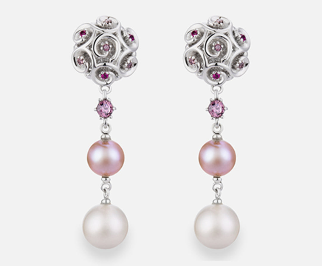 Nihama lub ag925 fw mu 6,5/7 bi 7,5/8 gem swarovski różowy NO7582A4ROSA000