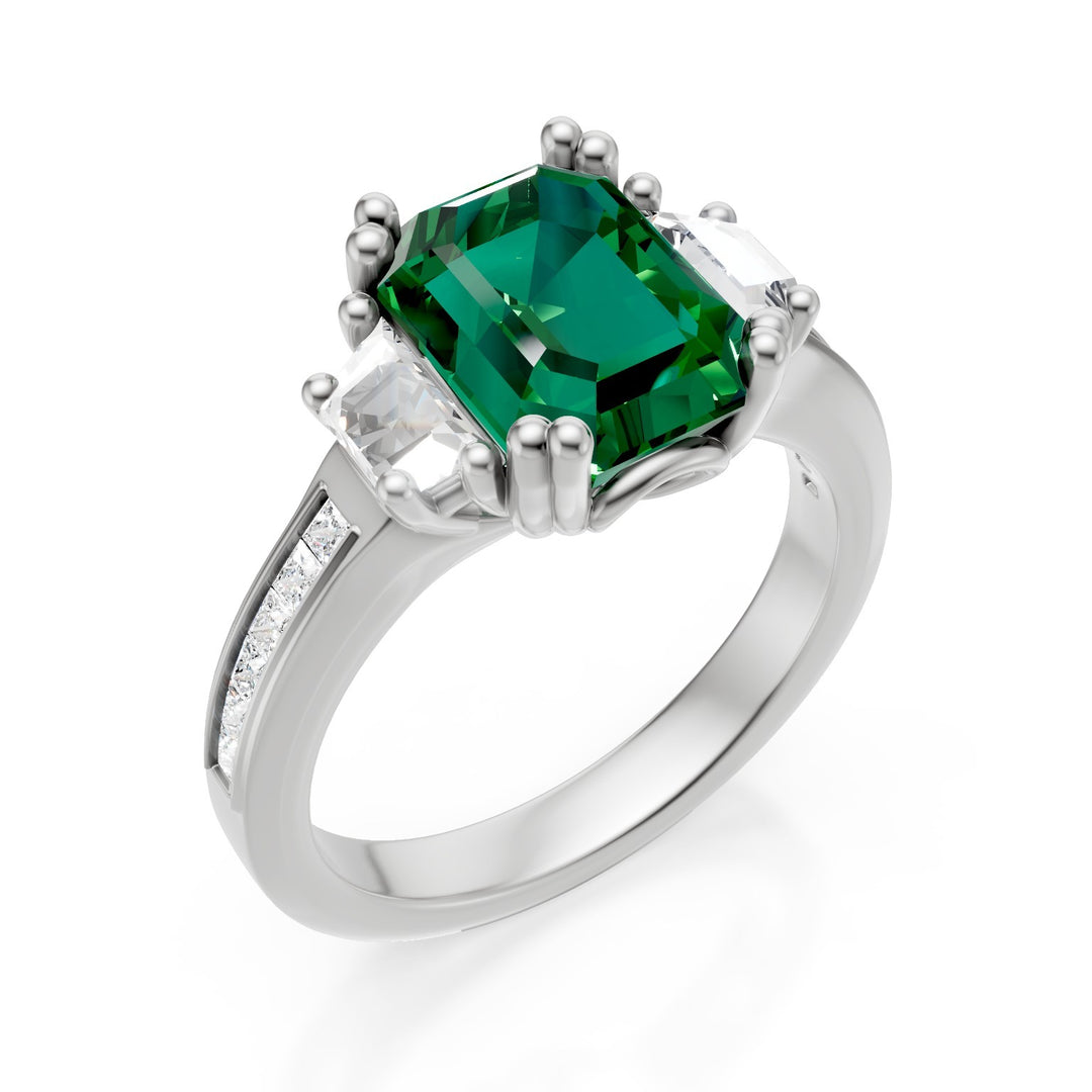 World Diamond Group smaragdový a diamantový prsten APU384DISM-20013110062