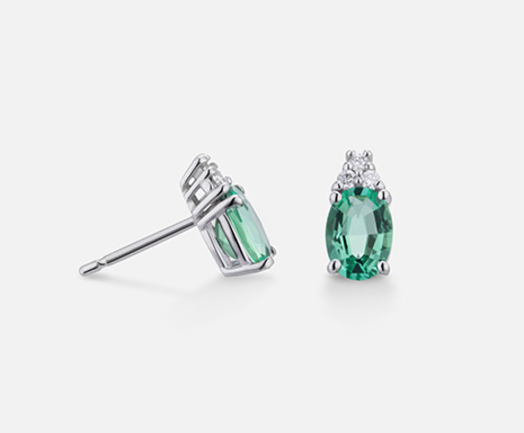 Mikiko oder 18k Smaragd n. oval 7x5 ct.1,20 dia ct.0,09 MO5034O4SMN120