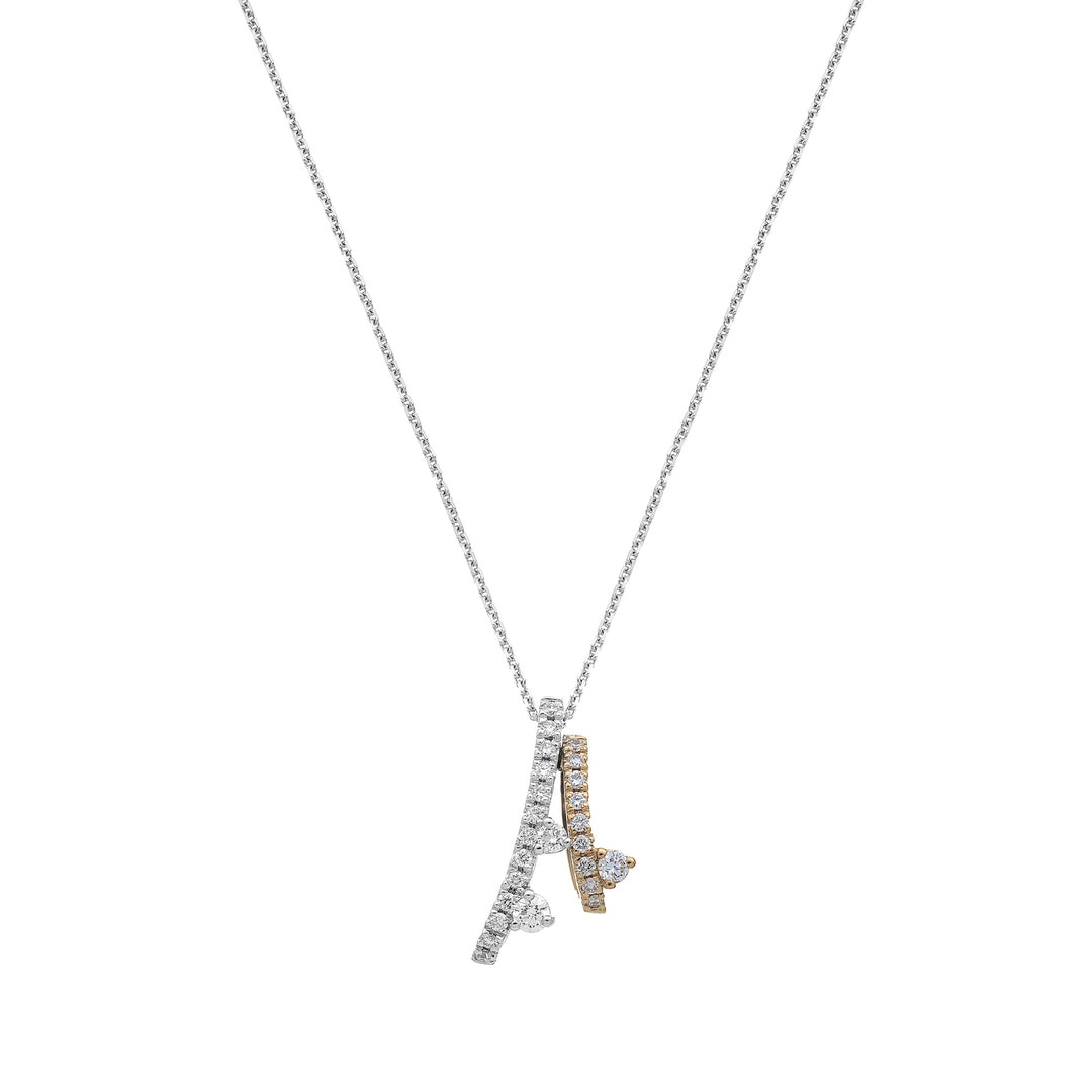 Golay diamond necklace two rows with three tangent diams GMF797DBR-25353110086
