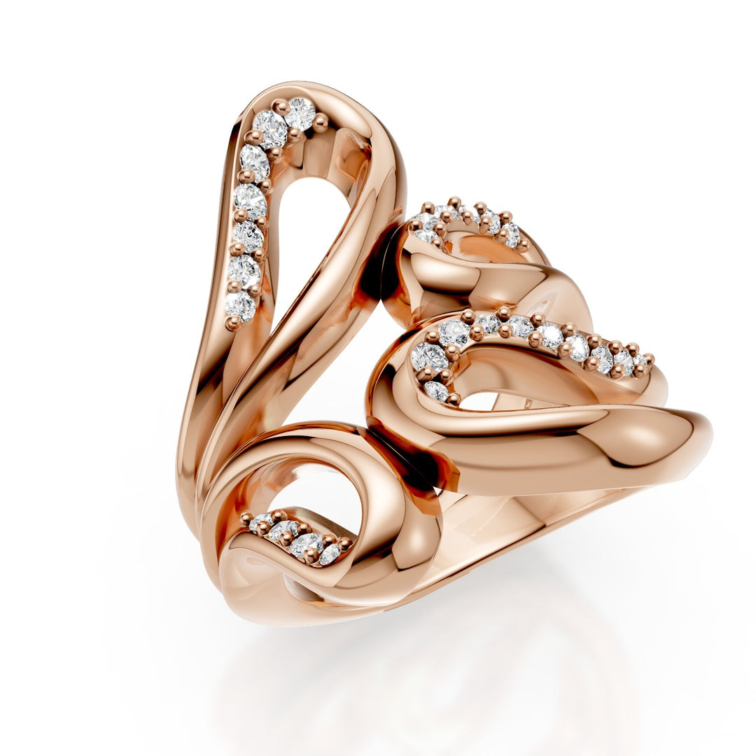 Golay designring med diamanter i roséguld AD620DR-25024110235