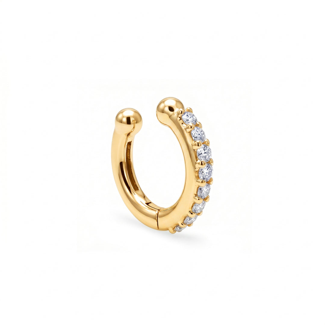 Pendiente golay spring ear cuff con diamantes en oro amarillo OEC814DG-26190110092