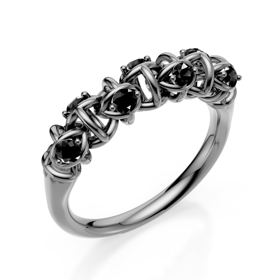 Golay ring riviere soft mesh d. negru auriu negru ARD540BK003N