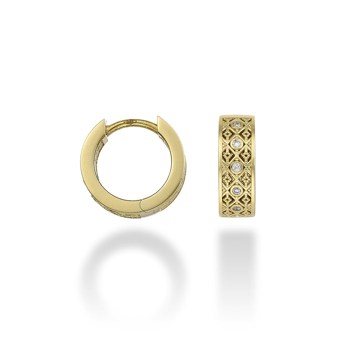 Nihama ou texture ronde 18 carats diam. Or jaune 0,05 ct diam. est. 12mm NO5064O1BR005