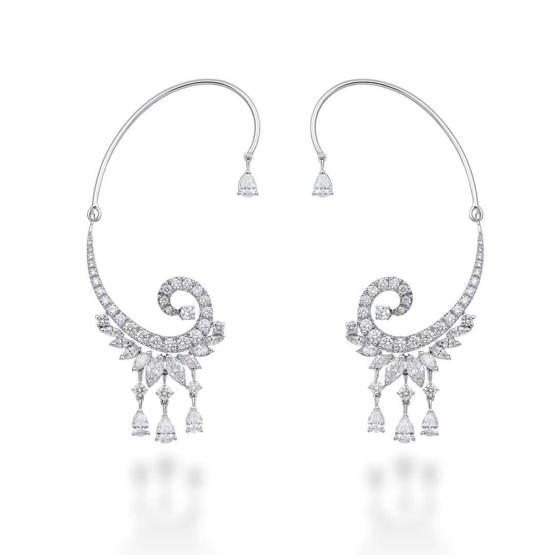 Golay oorbellen met druppel, marquise en ronde design OD682DB-25104110135