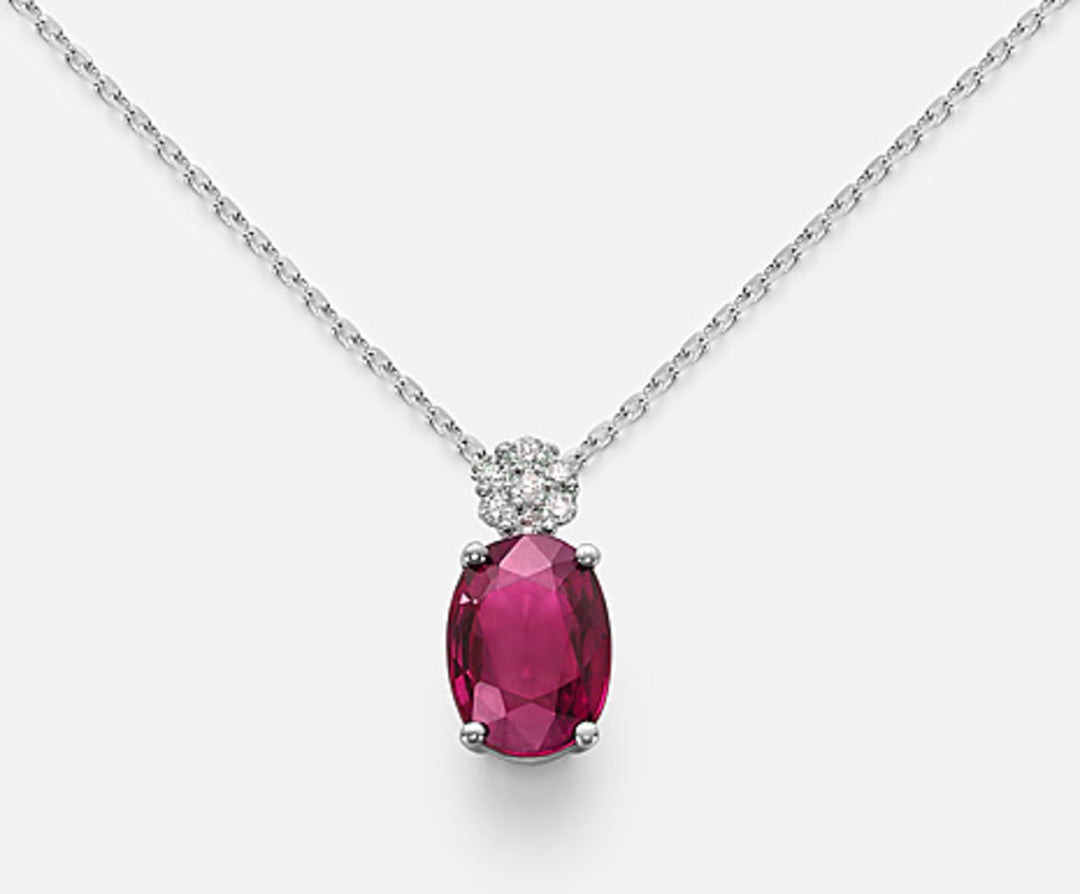 Mikiko cl 18k rubin n. oval 7x5 ct.0,85 diam. ct.0.045 MD5025O4RBN085