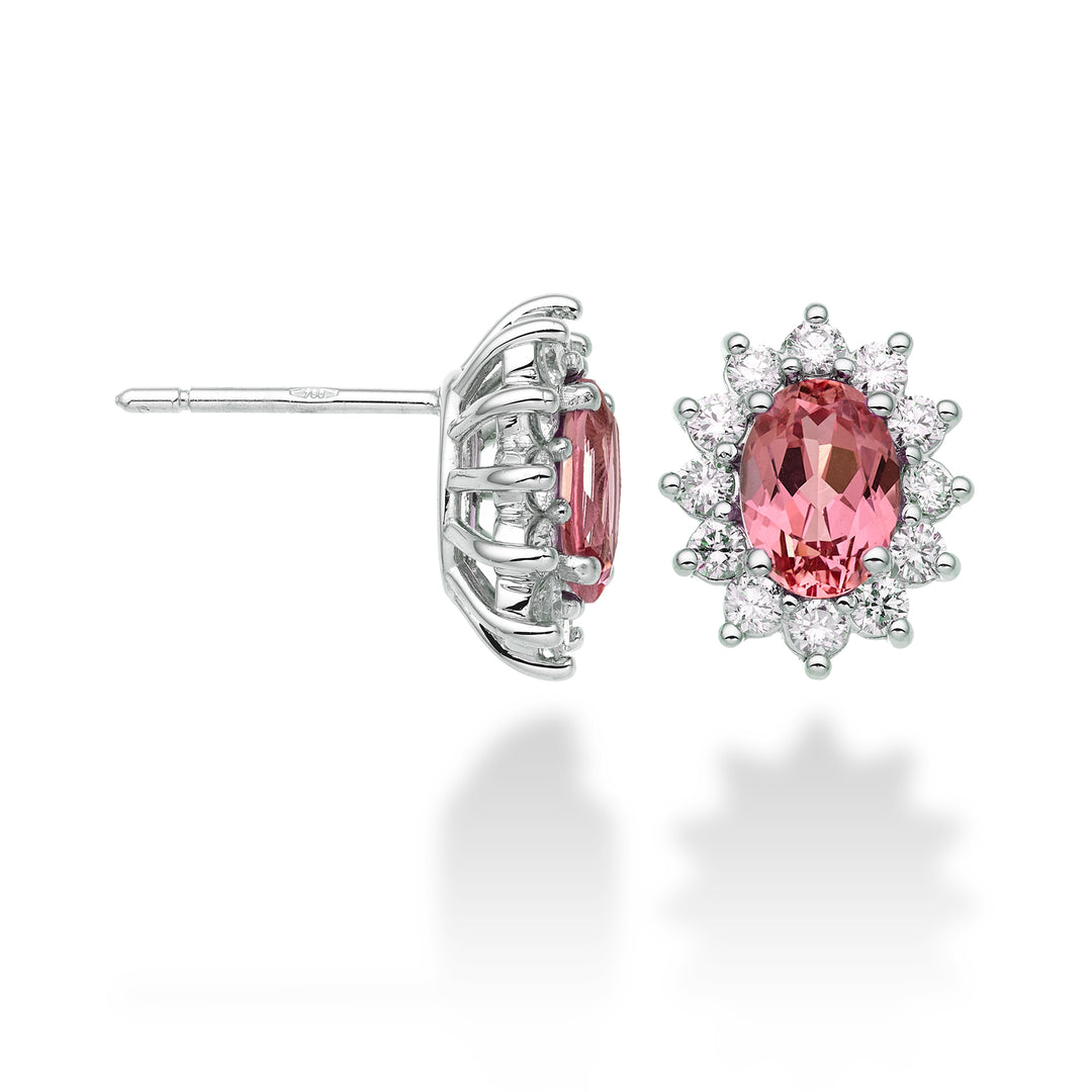 Nihama ou saphir rose ovale 18 carats 7x5 ct.1,60 diam. 0,60 ctNO5031O4ZFRP