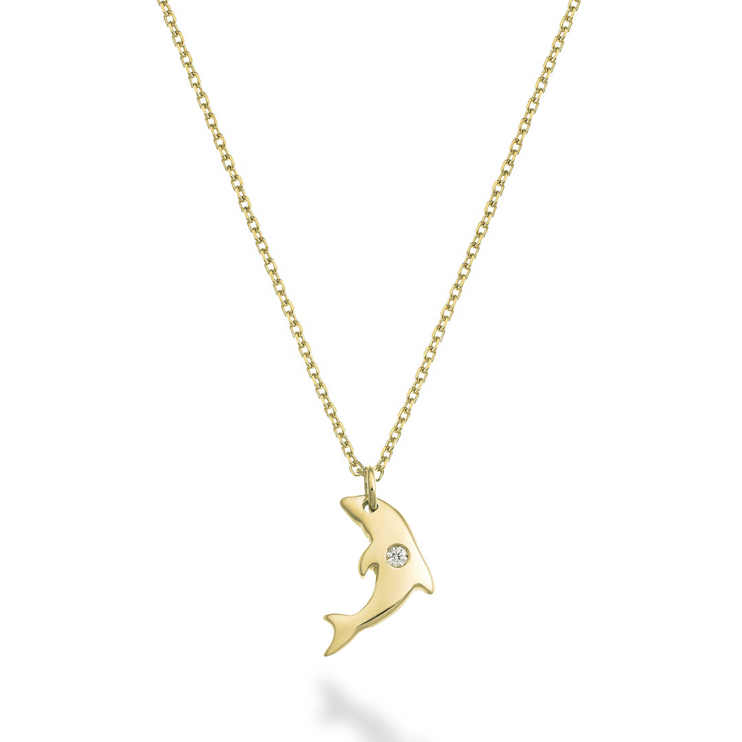 Nihama cl 18k dolphin 0,01 ct κίτρινος χρυσός ND5136O1BR001