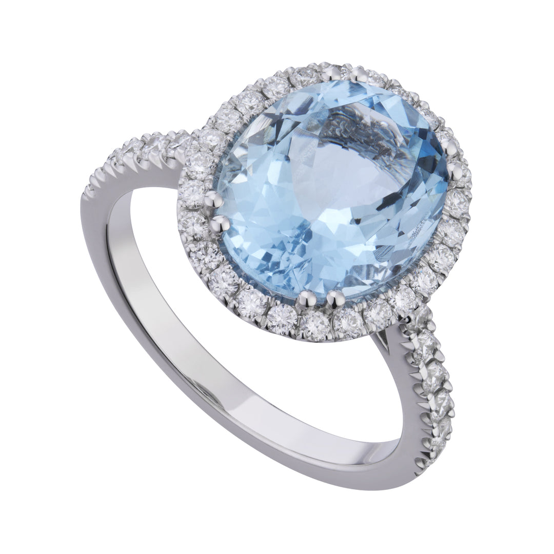 World Diamond Group oval akvamarinring 10x8 och diamanter ACLC070DIAQ6-23072110074