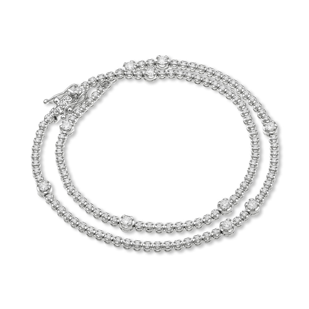 Golay multi-patterned tennis bracelet 2 rounds 10 spots BTMPF002DI10DG-23137110060