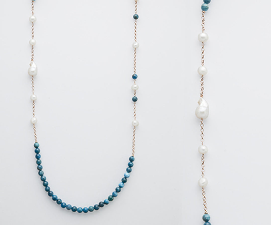 Nihama cl ag925 fw bar 10/11 14/15 albastru apatit 8mm. 90 cm ND7539A3APATITE